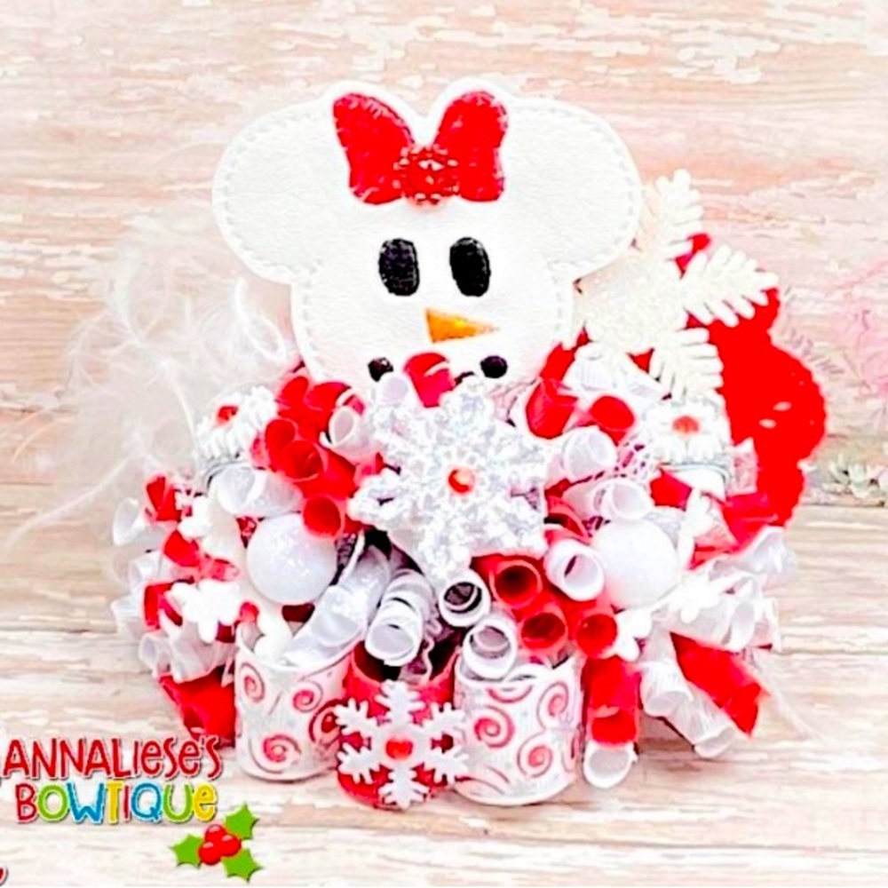 Disney Minnie Snowman Bow